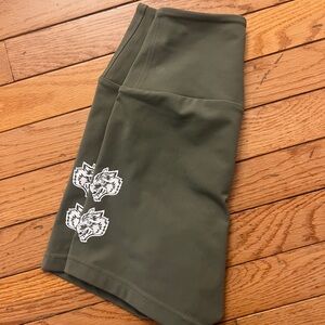 Sage green Darcsport training shorts